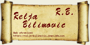 Relja Bilimović vizit kartica